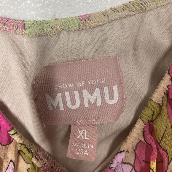 Show Me Your Mumu Briar Dress Womens XL Pink Floral Boho Peasant Long Sleeve - Picture 5 of 16